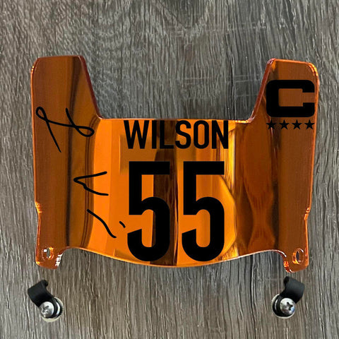 Cincinnati Bengals Logan Wilson Mini Football Helmet Visor Shield Orange Chrome Mirror w/ Clips - PICK COLOR
