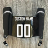 Los Angeles Chargers Custom Name & Number Mini Football Helmet Visor Shield Black Dark Tint w/ Clips - White