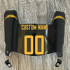 Los Angeles Chargers Custom Name & Number Mini Football Helmet Visor Shield Black Dark Tint w/ Clips - Yellow