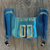 Los Angeles Chargers Custom Name & Number Mini Football Helmet Visor Shield Light Blue Chrome Mirror w/ Clips - Camo