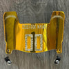 Los Angeles Chargers Custom Name & Number Mini Football Helmet Visor Shield Gold Chrome Mirror w/ Clips - Camo