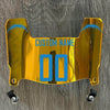 Los Angeles Chargers Custom Name & Number Mini Football Helmet Visor Shield Gold Chrome Mirror w/ Clips - Light Blue