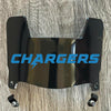 Los Angeles Chargers Mini Football Helmet Visor Shield Black Dark Tint w/ Clips