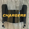 Los Angeles Chargers Mini Football Helmet Visor Shield Black Dark Tint w/ Clips