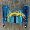 Los Angeles Chargers Mini Football Helmet Visor Shield Blue Chrome Mirror w/ Clips