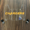 Los Angeles Chargers Mini Football Helmet Visor Shield Clear w/ Clips