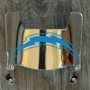 Los Angeles Chargers Mini Football Helmet Visor Shield Silver Chrome Mirror w/ Clips