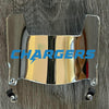 Los Angeles Chargers Mini Football Helmet Visor Shield Silver Chrome Mirror w/ Clips