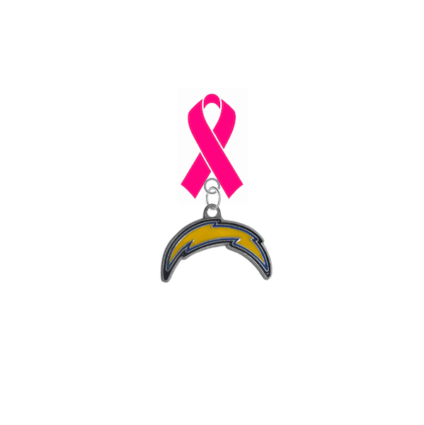 Los Angeles Chargers NFL Breast Cancer Awareness / Mothers Day Pink Ribbon Lapel Pin