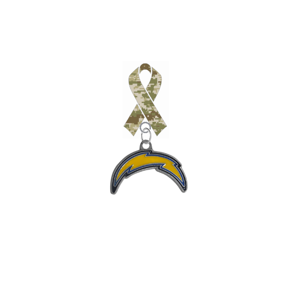 Los Angeles Chargers NFL Salute to Service Military Appreciation Camo Ribbon Lapel PinLos Angeles Chargers NFL Salute to Service Military Appreciation Camo Ribbon Lapel Pin