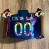 Los Angeles Rams Custom Name & Number Full Size Football Helmet Visor Shield Blue Iridium Mirror w/ Clips - Crucial Catch