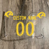 Los Angeles Rams Custom Name & Number Full Size Football Helmet Visor Shield Clear w/ Clips - Yellow