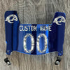 Los Angeles Rams Custom Name & Number Mini Football Helmet Visor Shield Blue Chrome Mirror w/ Clips - PICK LOGO COLORLos Angeles Rams Custom Name & Number Mini Football Helmet Visor Shield Blue Chrome Mirror w/ Clips - Money Print