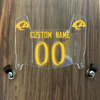 Los Angeles Rams Custom Name & Number Mini Football Helmet Visor Shield Clear w/ Clips - YELLOW
