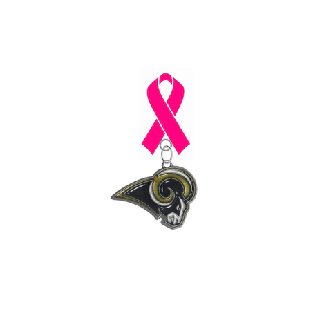 Los Angeles Rams NFL Breast Cancer Awareness / Mothers Day Pink Ribbon Lapel Pin