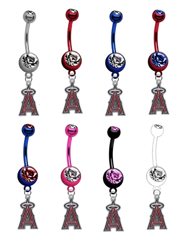 Anaheim Angels MLB Baseball Belly Button Navel Ring - Pick Your Color
