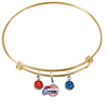 Los Angeles Clippers GOLD Color Edition Expandable Wire Bangle Charm Bracelet