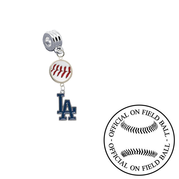Los Angeles Dodgers On Field Baseball Universal European Bracelet Charm (Pandora Compatible)