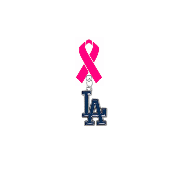 Los Angeles Dodgers MLB Breast Cancer Awareness / Mothers Day Pink Ribbon Lapel Pin