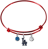 Los Angeles Dodgers Red MLB Expandable Wire Bangle Charm Bracelet
