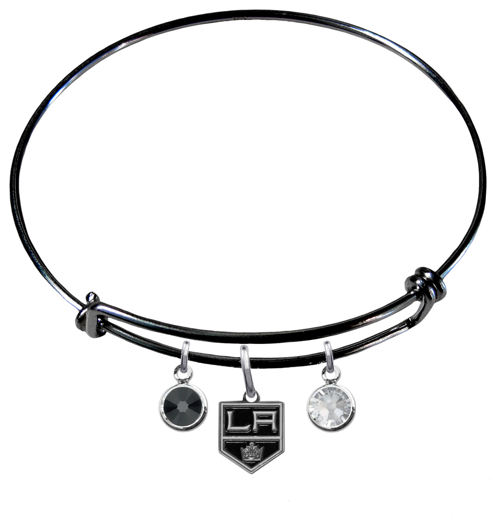Los Angeles Kings Color Edition NHL Expandable Wire Bangle Charm Bracelet
