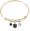 Los Angeles Kings Color Edition NHL Expandable Wire Bangle Charm Bracelet