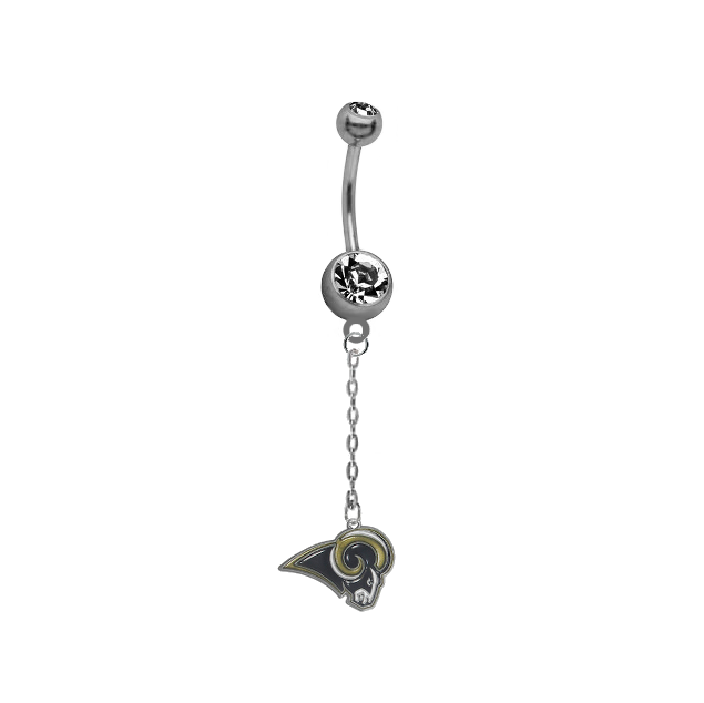 Los Angeles Rams Chain NFL Football Belly Button Navel Ring