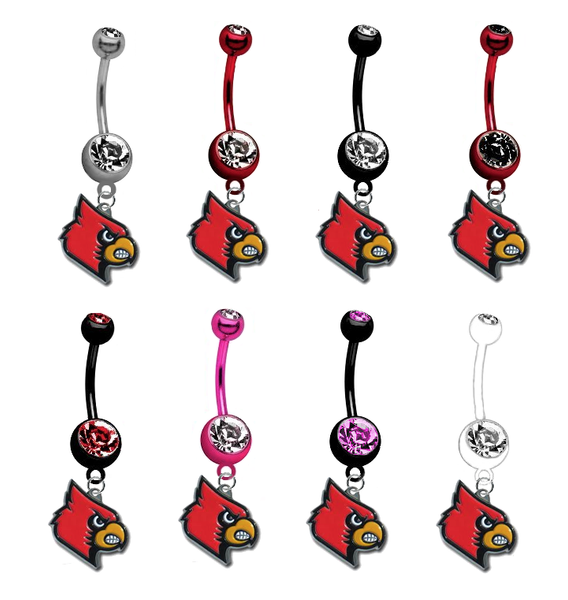 Louisville Cardinals NCAA College Belly Button Navel Ring - Pick Your Color
