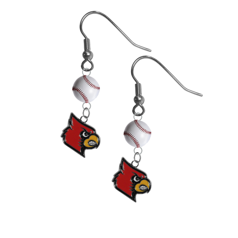 Louisville Cardinals NCAA Baseball Dangle Earrings