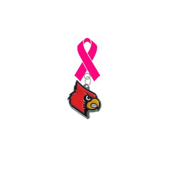 Louisville Cardinals Breast Cancer Awareness / Mothers Day Pink Ribbon Lapel Pin