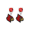 Louisville Cardinals RED Swarovski Crystal Stud Rhinestone Earrings