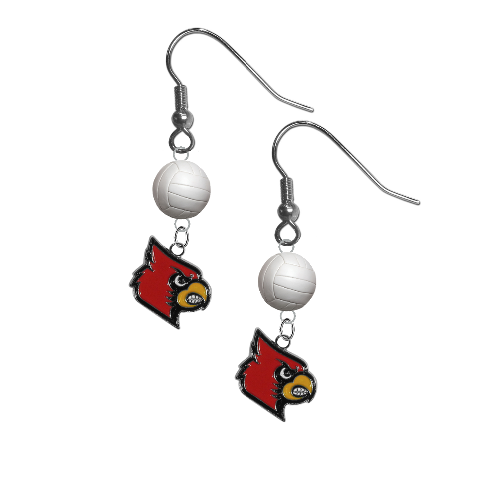 Louisville Cardinals NCAA Volleyball Dangle Earrings