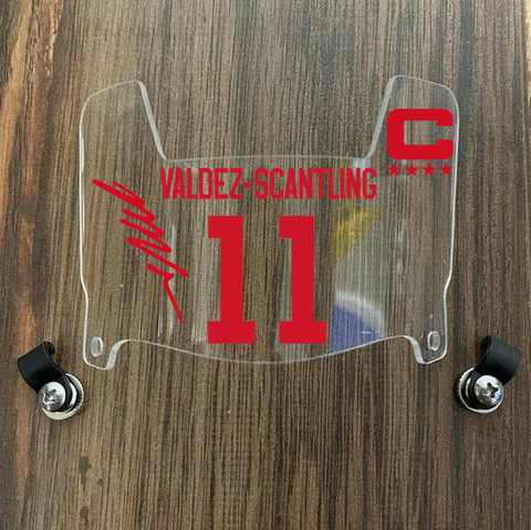Kansas City Chiefs Marquez Valdes-Scantling Mini Football Helmet Visor Shield Clear w/ Clips - PICK COLOR
