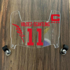Kansas City Chiefs Marquez Valdes-Scantling Mini Football Helmet Visor Shield Clear w/ Clips - PICK COLOR