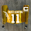 Kansas City Chiefs Marquez Valdes-Scantling Mini Football Helmet Visor Shield Gold Chrome Mirror w/ Clips - PICK COLOR