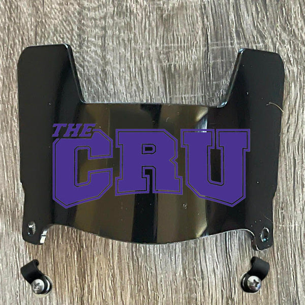 Mary Hardin-Baylor Crusaders Mini Football Helmet Visor Shield Black Dark Tint w/ Clips