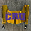 Mary Hardin-Baylor Crusaders Mini Football Helmet Visor Shield Gold Chrome Mirror w/ Clips