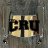 Mary Hardin-Baylor Crusaders Mini Football Helmet Visor Shield Silver Chrome Mirror w/ Clips