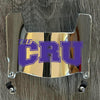 Mary Hardin-Baylor Crusaders Mini Football Helmet Visor Shield Silver Chrome Mirror w/ Clips