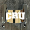 Mary Hardin-Baylor Crusaders Mini Football Helmet Visor Shield Silver Chrome Mirror w/ Clips