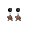 Maryland Terrapins BLACK Swarovski Crystal Stud Rhinestone Earrings