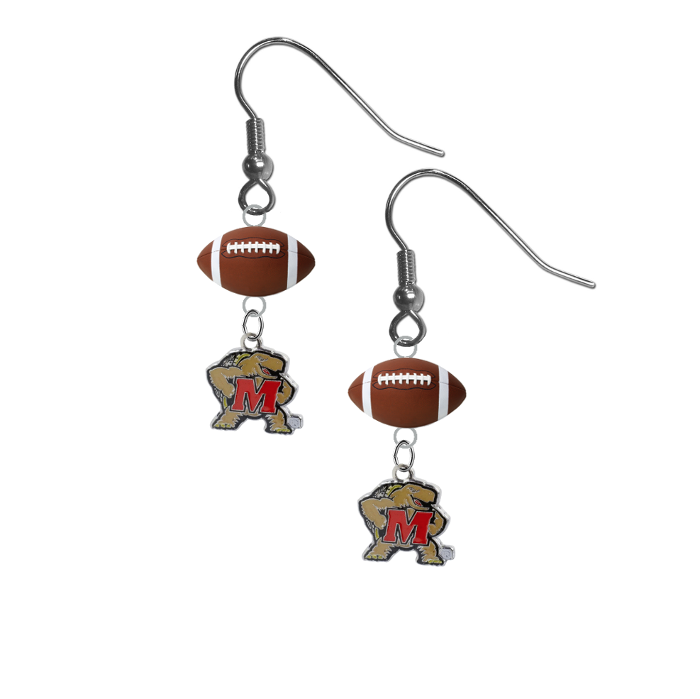 Maryland Terrapins NCAA Football Dangle Earrings