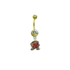 Maryland Terrapins GOLD College Belly Button Navel Ring