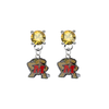 Maryland Terrapins GOLD Swarovski Crystal Stud Rhinestone Earrings