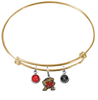 Maryland Terrapins GOLD Color Edition Expandable Wire Bangle Charm Bracelet
