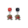Maryland Terrapins RED & BLACK Swarovski Crystal Stud Rhinestone Earrings