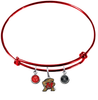 Maryland Terrapins RED Color Edition Expandable Wire Bangle Charm Bracelet