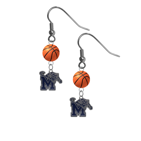 Memphis Tigers NCAA Basketball Dangle Earrings
