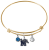 Memphis Tigers GOLD Expandable Wire Bangle Charm Bracelet