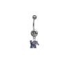 Memphis Tigers SILVER College Belly Button Navel Ring
